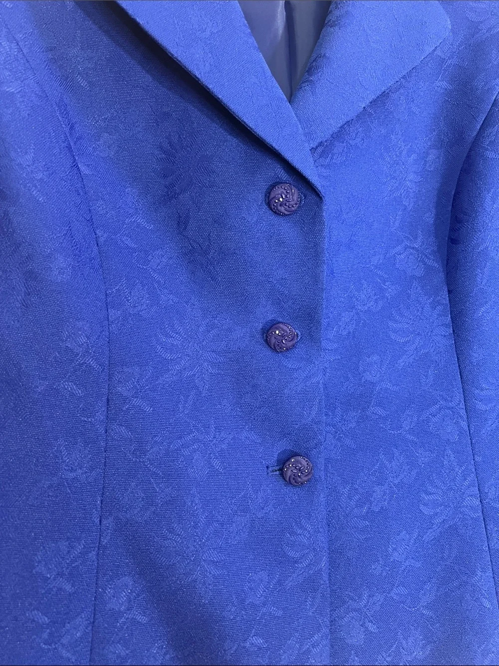 Le Suit Royal Blue Women's Blazer and Skirt Set